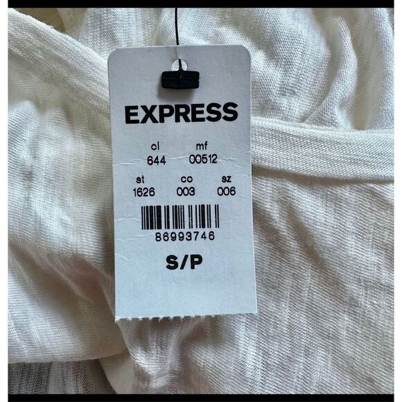 Express One Eleven cream long floor length sleeveless top - Picture 8 of 10